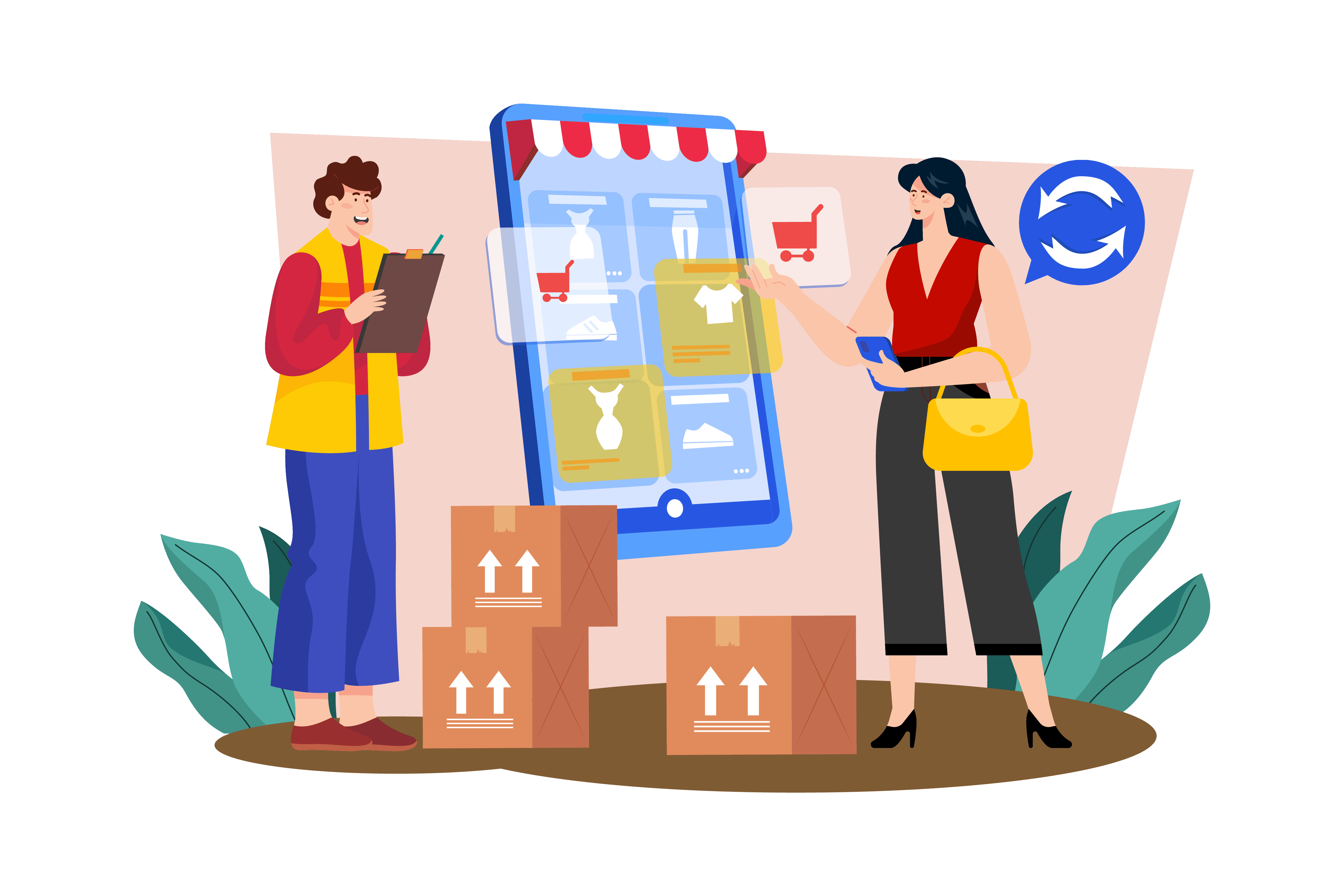Cartoon of shopping survey