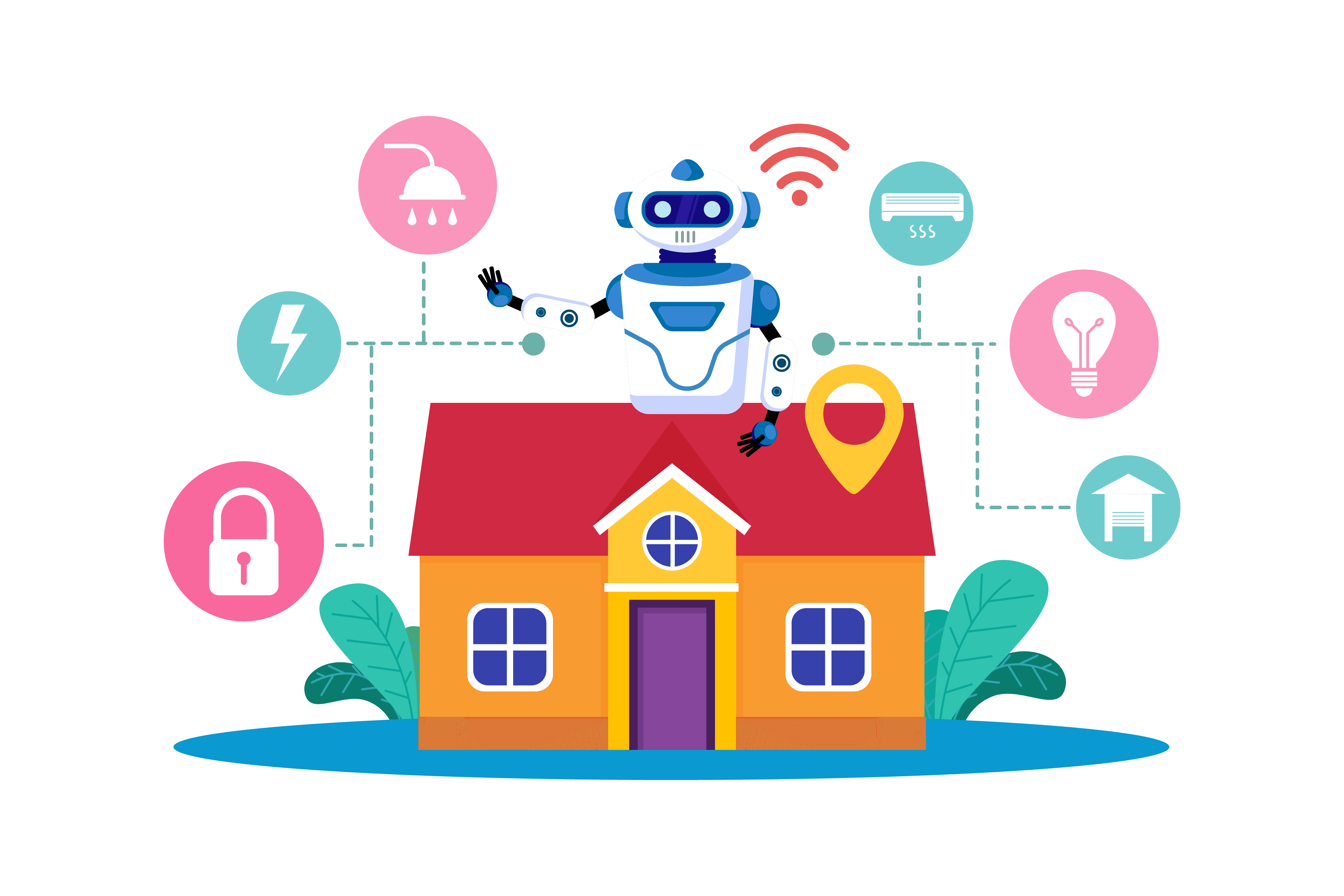 Cartoon Smart Home