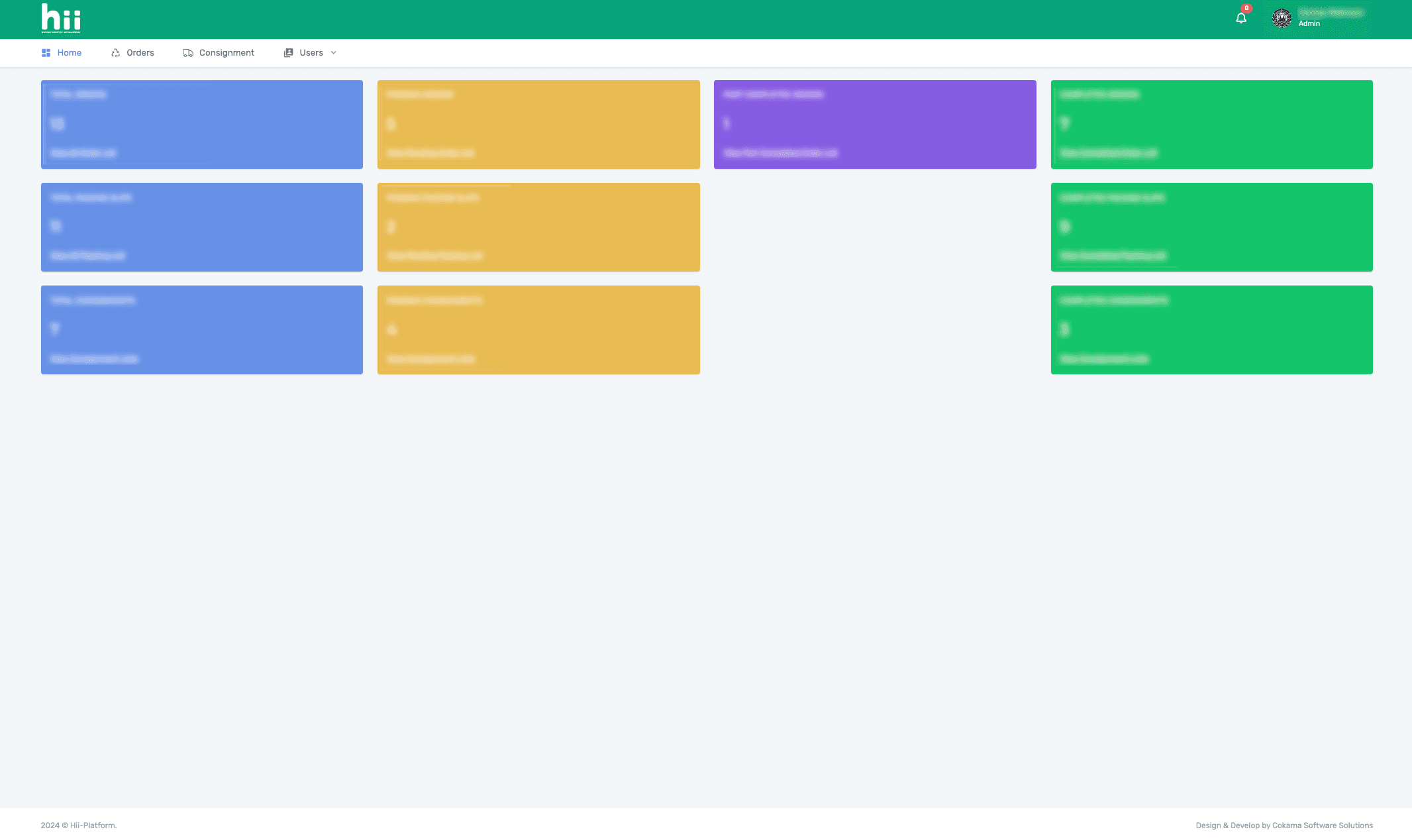 HII Control Panel Screenshot